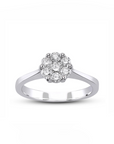 14K White gold ring with 0.32 carat White Diamonds