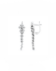 14K White gold earrings with 0.89 carat White Diamonds