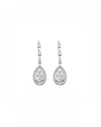 14K White gold earrings with 0.32 carat White Diamonds