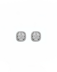 14K White gold earrings with 1.04 carat White Diamonds