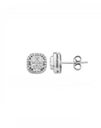 14K White gold earrings with 1.04 carat White Diamonds