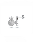 14K White gold earrings with 0.70 carat White Diamonds