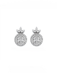 14K White gold earrings with 0.70 carat White Diamonds