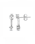 14K White gold earrings with 0.10 carat White Diamonds