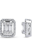 14K White gold earrings with 0.33 carat White Diamonds