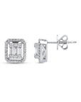 14K White gold earrings with 0.33 carat White Diamonds