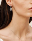 14K White gold earrings with 0.28 carat White Diamonds