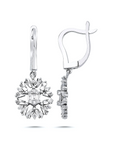 14K White gold earrings with 0.28 carat White Diamonds