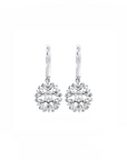 14K White gold earrings with 0.28 carat White Diamonds