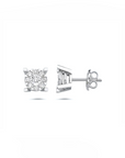 14K White gold earrings with 0.58 carat White Diamonds