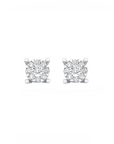 14K White gold earrings with 0.58 carat White Diamonds