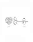 14K White gold earrings with 0.30 carat White Diamonds