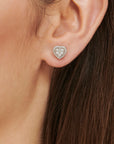 14K White gold earrings with 0.30 carat White Diamonds