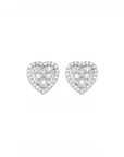 14K White gold earrings with 0.30 carat White Diamonds