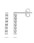 14K White gold earrings with 0.27 carat White Diamonds