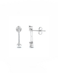 14K White gold earrings with 0.12 carat White Diamonds