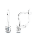 14K White gold earrings with 0.30 carat White Diamonds