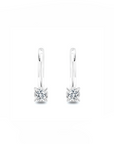 14K White gold earrings with 0.30 carat White Diamonds