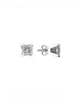 14K White gold earrings with 0.16 carat White Diamonds