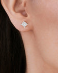 14K White gold earrings with 0.53 carat White Diamonds