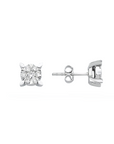 14K White gold earrings with 0.53 carat White Diamonds