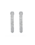 14K White gold earrings with 0.26 carat White Diamonds