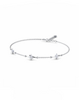 14K White Gold Bracelet With 0.03 Carat Stone