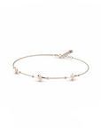 14K Rose Gold Bracelet With 0.03 Carat Stone