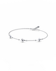 14K White Gold Bracelet With 0.03 Carat Stone