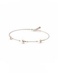 14K Rose Gold Bracelet With 0.03 Carat Stone