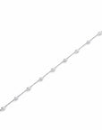 14K White Gold Bracelet with 0.14 Carat White Diamonds