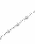 14K White Gold Bracelet with 0.14 Carat White Diamonds