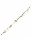 14K Yellow Gold Bracelet With 0.14 Carat White Diamonds