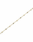 14K Yellow Gold Bracelet With 0.12 carat Black Diamonds and 0.02 Carat White Diamonds