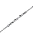 14K White Gold Bracelet With 0.07 Carat Stone