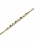 14K Yellow Gold Bracelet With 0.07 Carat White Diamonds