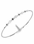 14K White Gold Bracelet With 0.07 Carat Stone