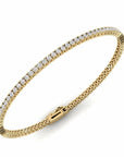 14K Yellow Gold Tennis Bracelet With 2.37 Carat White Diamonds