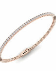 14K Rose Gold Tennis Bracelet With 2.37 Carat White Diamonds