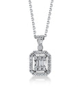 14K White gold necklace with 0.24 carat White Diamonds