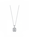 14K White gold necklace with 0.24 carat White Diamonds