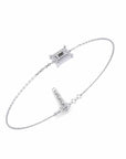 14K White Gold Bracelet With 0.24 Carat White Diamond