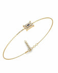 14K Yellow Gold Bracelet With 0.24 Carat White Diamond