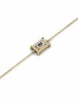 14K Yellow Gold Bracelet With 0.24 Carat White Diamond