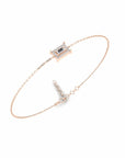 14K Rose Gold Bracelet With 0.24 Carat White Diamond