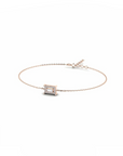 14K Rose Gold Bracelet With 0.24 Carat White Diamond