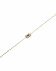 14K Yellow Gold Bracelet With 0.13 Carat White Diamonds and 0.11 Carat Black Diamond