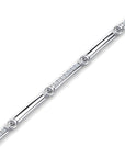 14K White Gold Bracelet With 0.28 Carat White Diamonds