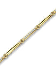 14K Yellow Gold Bracelet With 0.28 Carat White Diamonds