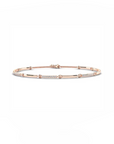 14K Rose Gold Bracelet With 0.28 Carat White Diamonds